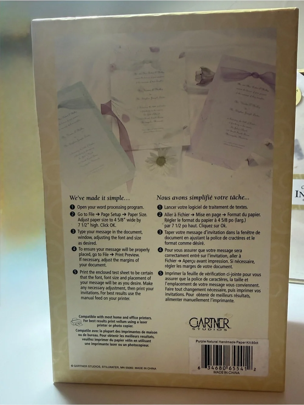 Handmade Paper/Vellum DIY Wedding/Party Invitations 2 KITS/50 PER KIT (100 TTL)